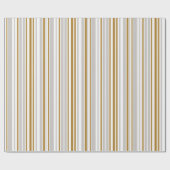 Gold and silver tone stripe holiday wrapping paper geschenkpapier (Flach)