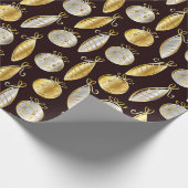 Gold And Silver Tree Ornaments Wrapping Paper Geschenkpapier (Ecke)