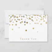 Gold and Silver Wedding Dankeschön Card Dankeskarte (Vorderseite)