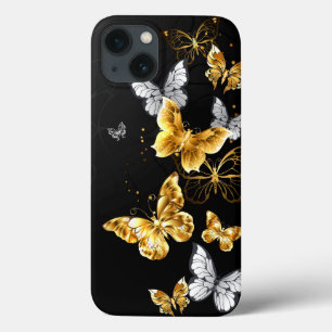 Gold and white butterflies Case-Mate iPhone hülle