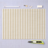 Gold and White Christmas Candy Cane Stripes Seidenpapier (Handwerk)
