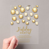 Gold and White Christmas Tree Ornaments Acryleinladungen (Insitu (Handheld))