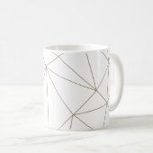 Gold and white Geometric Mix & Match Mug Kaffeetasse (VorderseiteRechts)