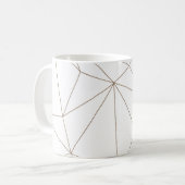 Gold and white Geometric Mix & Match Mug Kaffeetasse (Vorderseite Links)