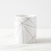 Gold and white Geometric Mix & Match Mug Kaffeetasse (Mittel)