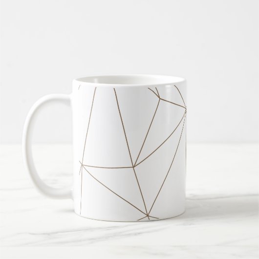 Gold and white Geometric Mix & Match Mug Kaffeetasse (Links)