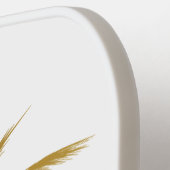 Gold and White Tropical Palm Tree Pickleball Schläger (Linke Seite)