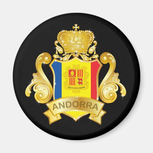 Gold Andorra Magnet (Vorne)
