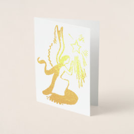 Gold Angel Folienkarte