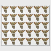 Gold Angel Geschenkpapier (Flach)