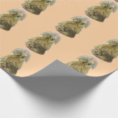Gold Angel Light Gold Wrapping Paper Geschenkpapier (Ecke)