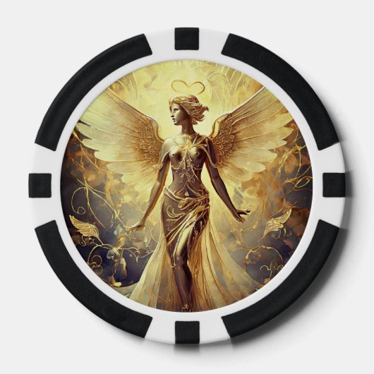 Gold Angel Poker Chips (Vorderseite)