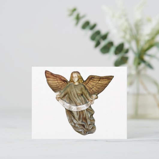 Gold Angel Postkarte (Stehend Vorderseite)