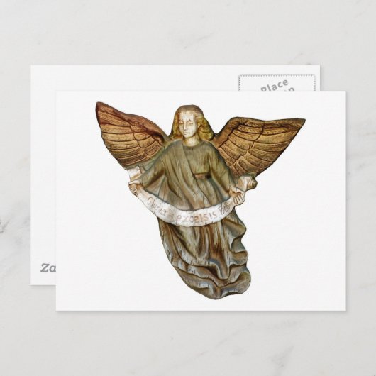 Gold Angel Postkarte (Vorne/Hinten)