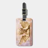 Gold Angel Sparkling Gepäckmarke Gepäckanhänger (Vorderseite vertikal)