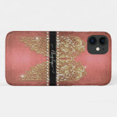 Gold Angel Wings Bright Pink Foil Diamond Jewel Case-Mate iPhone Hülle (Rückseite (Horizontal))