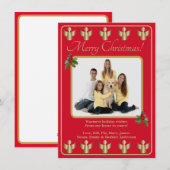 Gold Angels Weihnachts-Foto Feiertagskarte (Vorne/Hinten)