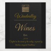 Gold angepasst weinetikett (Einzelnes Label)