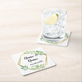 Gold Angular Frame Blätter Untersetzer Hochzeitsfe (Vor Ort)