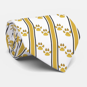 Gold Animal Claw Prints Team Sports Necktie Krawatte