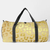 Gold Animal Print Duffel Tasche (Rückseite)