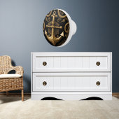 Gold Anker auf schwarz Keramikknauf