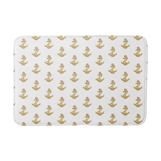 Gold Anker Badezimmer Badematte (Vorderseite)