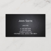 Gold Anker Dark Leather Texture Business Card Visitenkarte (Rückseite)