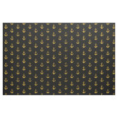 Gold Anker Schwarz bedrucktes Gewebe Stoff (Fat Quarter (45,7 x 55,9 cm))