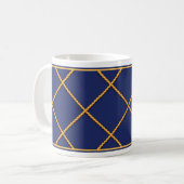 Gold Anker & Ship Rope Navy Blue Nautical Tasse/Cu Kaffeetasse (Vorderseite Links)