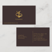 Gold Anker-Visitenkarte Visitenkarte (Vorne/Hinten)