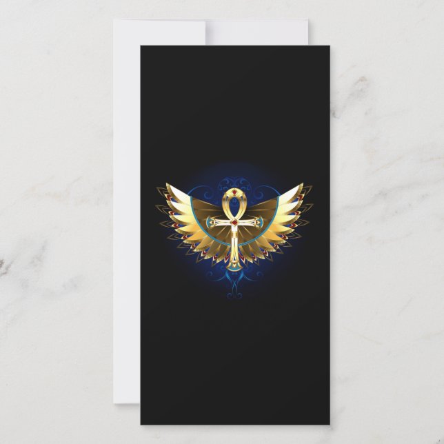 Gold Ankh mit Wings (Vorderseite)