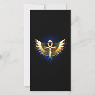Gold Ankh mit Wings