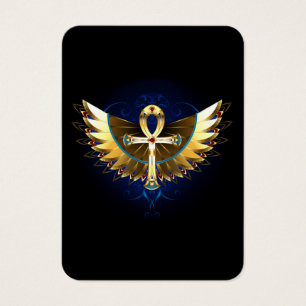 Gold Ankh mit Wings