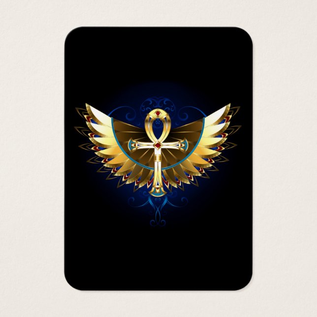 Gold Ankh mit Wings (Vorderseite)