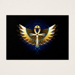 Gold Ankh mit Wings