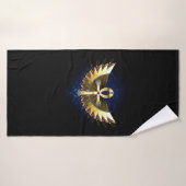 Gold Ankh mit Wings Badehandtuch (Badehandtuch)