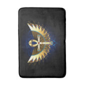 Gold Ankh mit Wings Badematte (Vorderseite Vertikal)