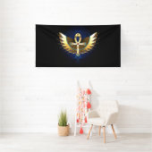 Gold Ankh mit Wings Banner (Insitu)
