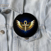 Gold Ankh mit Wings Button (Beispiel)