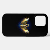 Gold Ankh mit Wings Case-Mate iPhone Hülle (Rückseite (Horizontal))