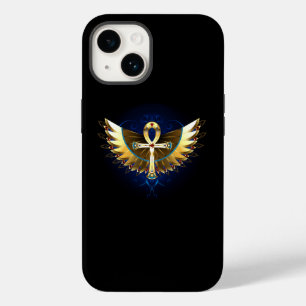 Gold Ankh mit Wings Case-Mate iPhone 14 Hülle