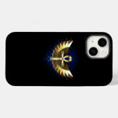 Gold Ankh mit Wings Case-Mate iPhone Hülle (Rückseite (Horizontal))