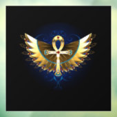 Gold Ankh mit Wings Fensteraufkleber (Blatt 3)
