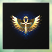 Gold Ankh mit Wings Fensteraufkleber (Blatt 3)