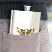Gold Ankh mit Wings Flachmann (Beispiel)
