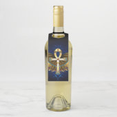 Gold Ankh mit Wings Flaschenanhänger (Auf Flasche)