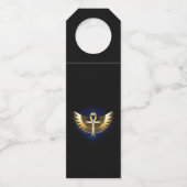 Gold Ankh mit Wings Flaschenanhänger (Rückseite)