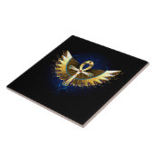 Gold Ankh mit Wings Fliese (Seite)