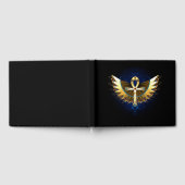 Gold Ankh mit Wings Gästebuch (Voll)